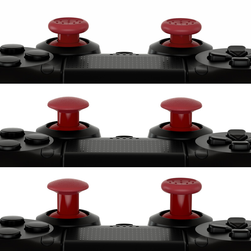 eXtremeRate ThumbsGear Сменяема ергономична пръчка за PS5 контролер, за PS4 контролер за всички модели с 3 джойстика