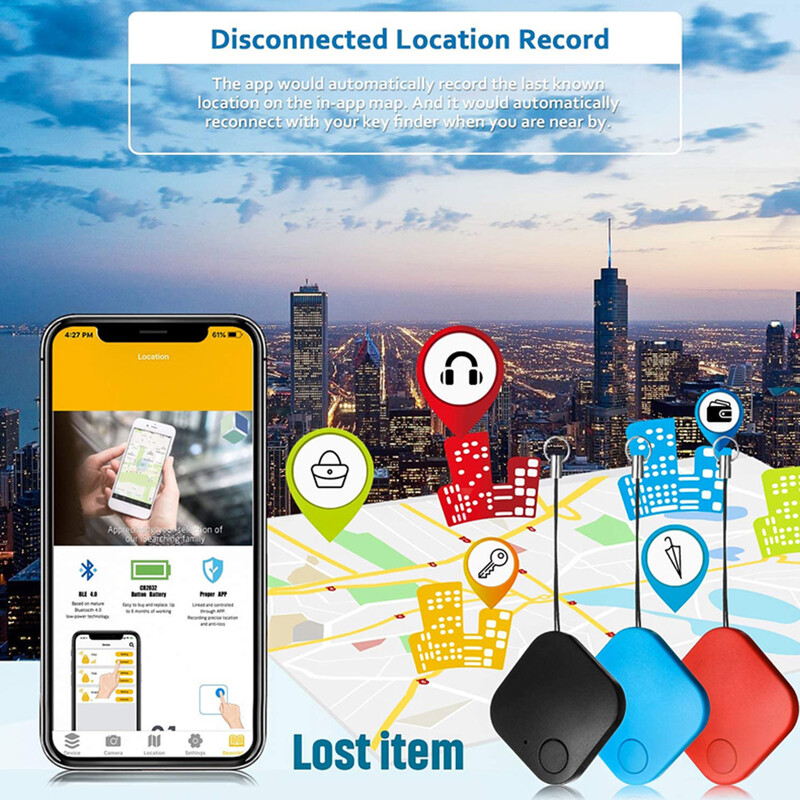 Smart Bluetooth 4.0 GPS Tracker Anti Lost Podsjetnik Uređaj Ključ za kućne ljubimce Dječja torba Novčanik Traženje Traženje Lokator za iOS Android
