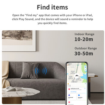 Για Apple GPS Smart Tag Anti-Lost Alarm Ασύρματη παρακολούθηση Bluetooth Πορτοφόλι κλειδί ποδηλάτου Pet Finder Τοποθεσία Εγγραφή Smart Tracker