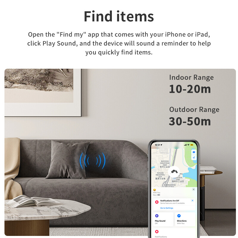 За Apple GPS Smart Tag Anti-Lost Alarm Wireless Bluetooth Tracker Wallet Bike Key Pet Finder Location Record Smart Tracker