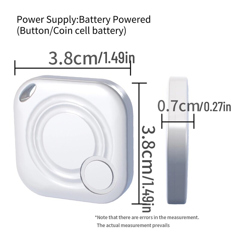 Интелигентен Bluetooth локатор IP67 Водоустойчив Работи с Apple Find My (само за iOS) GPS Smart Tag Tracker Локатор на артикули за чанти Багаж