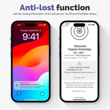 Έξυπνη παρακολούθηση ετικετών Εργασία για Apple Bluetooth Tracker Kid Pet Finder Key Finder Μεγάλης απόστασης Εύρεση συσκευής υπενθύμισης κατά της απώλειας Αξιολόγηση MFI