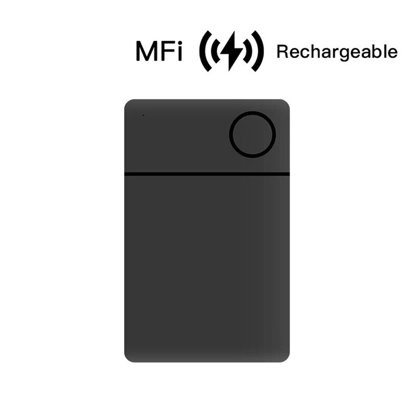 Bežični punjivi uređaj za praćenje pametnih kartica Radi s Appleom Find My App Stražnja maska Icard oznaka za Airtag ID Card Finder