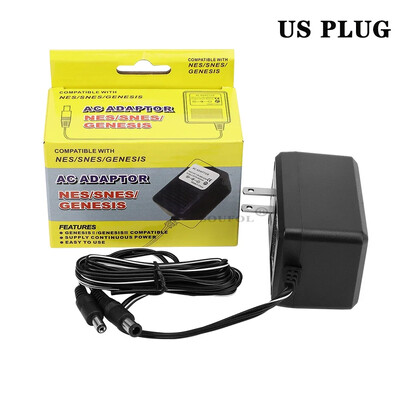 3in1 JAV kištukas kintamosios srovės adapterio laidas, skirtas NES Super Nintend SNES Sega Genesis konsolės maitinimo šaltinio įkroviklio įkrovimo laidui