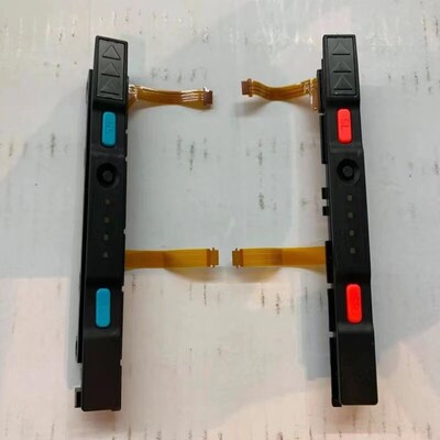 Оригинален пластмасов плъзгач за Nintend Switch NS Joy-con Controller Rail Assembly с гъвкав кабел в комплект отдясно отляво с бутон n