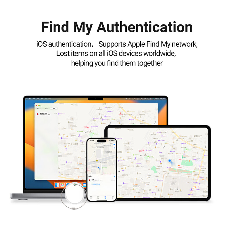 Преносим GPS Smart Tracker Air Tag Mini Водоустойчив Bluetooth Tracker за багаж Pet Child Finder Bag Loss Tracker за Apple Find My