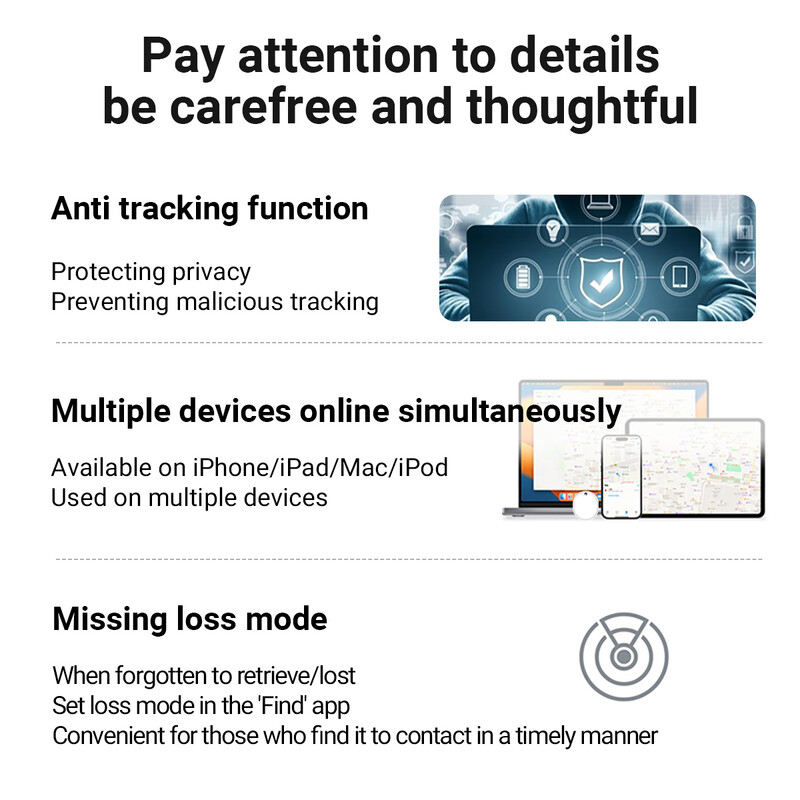 Преносим GPS Smart Tracker Air Tag Mini Водоустойчив Bluetooth Tracker за багаж Pet Child Finder Bag Loss Tracker за Apple Find My