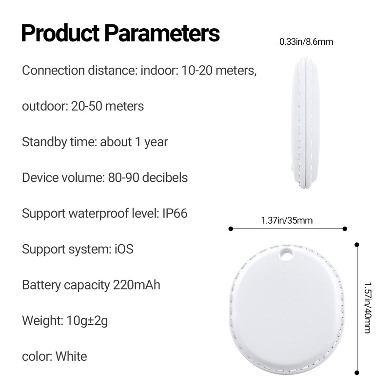 Преносим GPS Smart Tracker Air Tag Mini Водоустойчив Bluetooth Tracker за багаж Pet Child Finder Bag Loss Tracker за Apple Find My