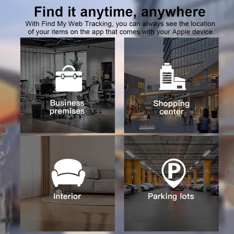 Tracker reîncărcabil fără fir pentru carduri inteligente Funcționează cu Apple Găsește-mi aplicația Copertă din spate Icard Tag pentru Iphone Airtag ID Card Finder