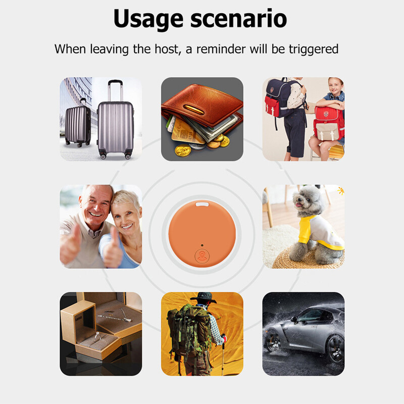 Smart Mini GPS-jälgija kaasaskantavad esemeleidjad, pikk aku kasutusiga, kaotsiminekuvastane alarmsilt Bluetooth-ühilduv rahakotiga lemmikloomavõtmetelefoniga