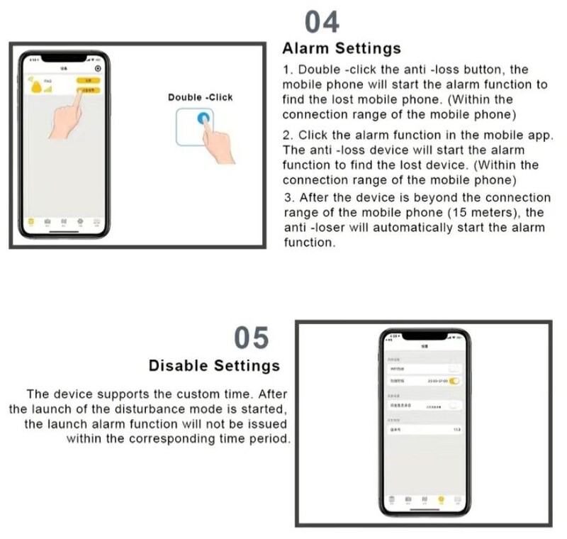 Mini Anti Loss Device Tracker Συμβατό με Bluetooth Ηλικιωμένα παιδιά Εξοπλισμός πρόληψης απώλειας κατοικιδίων Ηλικιωμένος SOS Tracker
