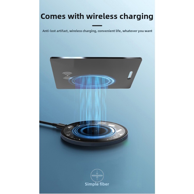 Findmy töötab Apple Airtag Locatoriga Üliõhuke traadita laadimiskaardi rahakott, kaotsiminekukindel lapse lokaator