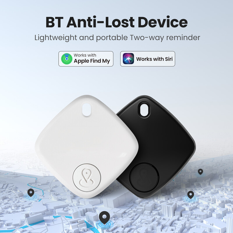 AVATTO Smart Bluetooth GPS Tracker Work for Apple Find My APP Anti Lost Reminder Device Locator Auto Key Pet Kids Finder