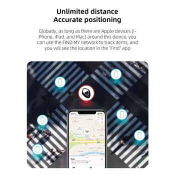 Έξυπνος εντοπιστής GPS συμβατός με Bluetooth με Apple Find My APP ITag Anti Lost Reminder MFI Rated Locator Key Car Pet Kids Finder