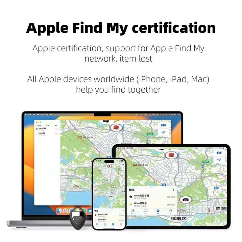 Интелигентен Bluetooth-съвместим GPS тракер с Apple Find My APP ITag Anti Lost Reminder MFI Rated Locator Car Key Pet Kids Finder