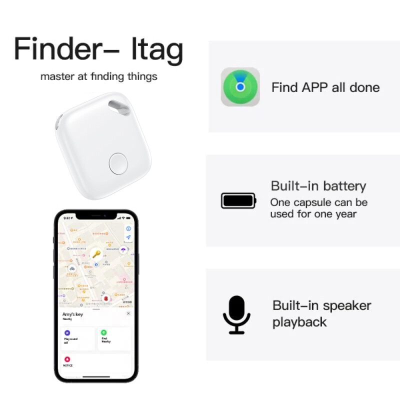 Mini jälgimisseade Apple`i Find My Key Smart Air Sildi lapseleidja Lemmikloomaauto Kadunud jälgimisseade Nutikas Bluetoothi jälgija IOS-süsteem