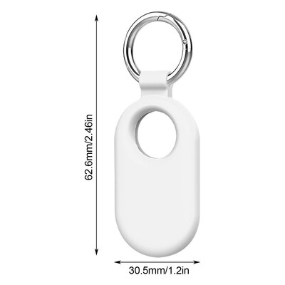 Anglies pluošto stiliaus dėklas, apsaugantis nuo pametimo kuprinės raktų pakabukas TPU minkštas silikoninis apsauginis galinis dangtelis, skirtas Samsung Galaxy Smart Tag 2