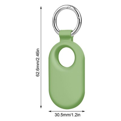 Anglies pluošto stiliaus dėklas, apsaugantis nuo pametimo kuprinės raktų pakabukas TPU minkštas silikoninis apsauginis galinis dangtelis, skirtas Samsung Galaxy Smart Tag 2