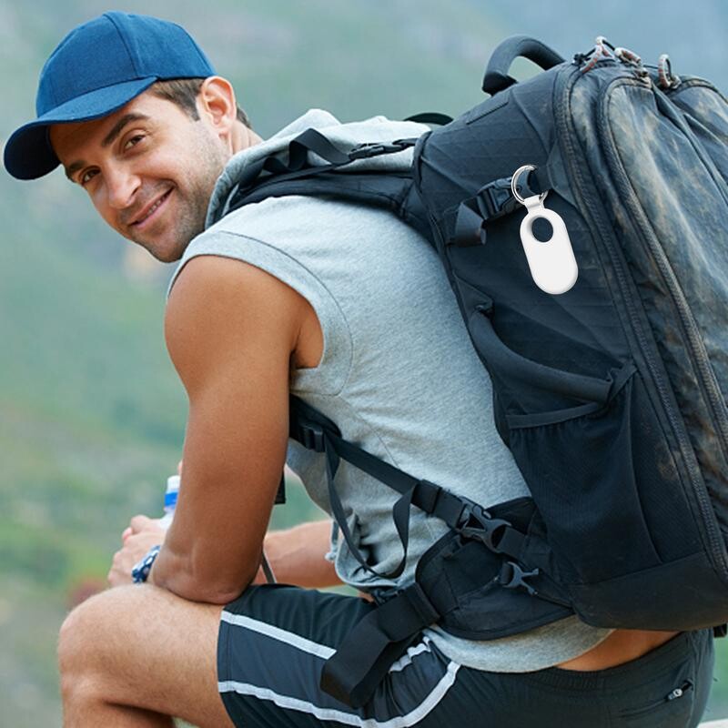 Anglies pluošto stiliaus dėklas, apsaugantis nuo pametimo kuprinės raktų pakabukas TPU minkštas silikoninis apsauginis galinis dangtelis, skirtas Samsung Galaxy Smart Tag 2