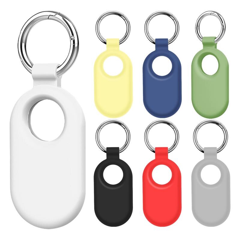 Anglies pluošto stiliaus dėklas, apsaugantis nuo pametimo kuprinės raktų pakabukas TPU minkštas silikoninis apsauginis galinis dangtelis, skirtas Samsung Galaxy Smart Tag 2