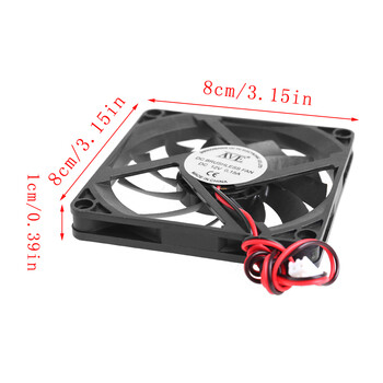 CPU Fan 8010 80mm for DC Brushless 12V 2600rpm Silent Mini Micro Quiet Cpu Server Axial Cooling Fans Tachometer