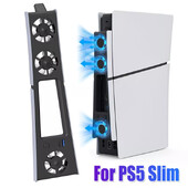 Ventilator de răcire silențios îmbunătățit pentru consola PS5 Slim (digitală/disc) cu lumini LED Sistem de răcire eficient pentru Playstation 5 Slim