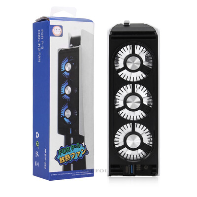 Nadograđeni ventilator za hlađenje Tihi ventilator za hlađenje LED svjetlo USB3.0 čvorišta za PS5 Playstation 5 Disc & Digital Edition Console Dodaci