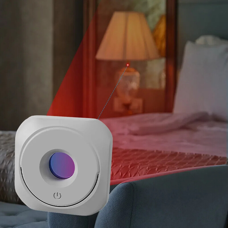 Kaasaskantav turvakaitse hotelli riietusruumi avaliku vannitoa nööpaugu jaoks peidetud läätse tuvastamise vidina avameelse kaamera detektor