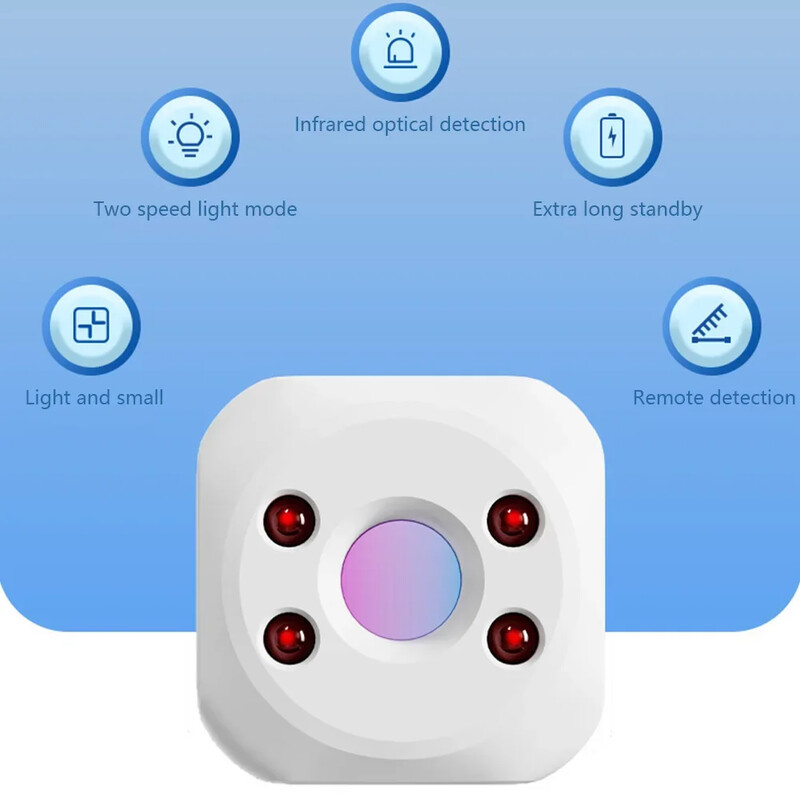 Kaasaskantav turvakaitse hotelli riietusruumi avaliku vannitoa nööpaugu jaoks peidetud läätse tuvastamise vidina avameelse kaamera detektor