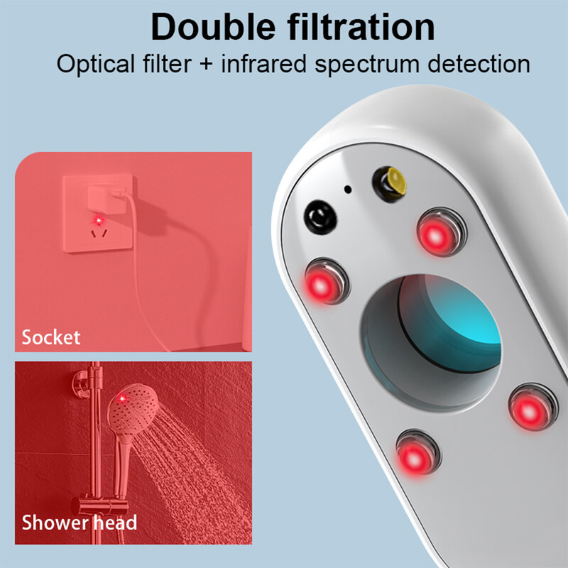 Detektor bežične kamere Prijenosni skriveni uređaji Detektor grešaka u kameri Sigurnosna zaštita Skener skrivenih uređaja za putnički hotel