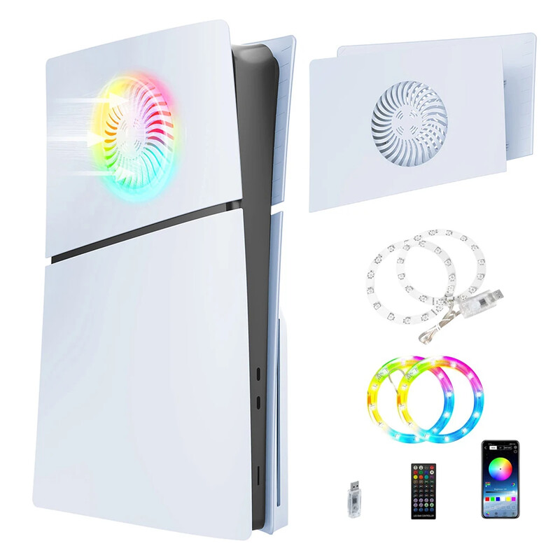 PS5 õhukese Playstation 5 õhukese konsooli esipaneelile koos jahutusventiiliga ülemise ülaosa asendatava esipaneeli kaitsekattega