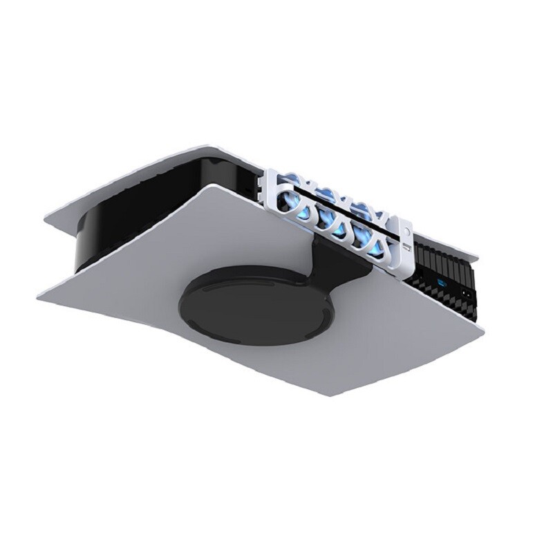 za PS5 konzolu Ventilator za hlađenje za PS5 konzolu Stražnji plavi svjetlosni radijator za PS5 Ventilator za hlađenje Gaming dodaci TP5-1523