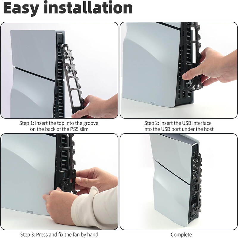 PS5 õhukeste tarvikute jaoks LED-valgustusega jahutusventilaator Playstation 5 plaadi ja digitaalväljaannete jahutussüsteemi jahuti jaoks