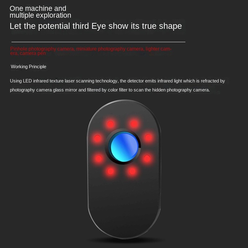 Multifunktsionaalne traadita kaamera objektiivi signaali detektor Signaali tuvastamise kaamera täisulatusega Anti Candid RF-seadmete otsija