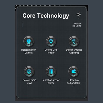 - Εξαιρετικά λεπτό αντισυναγερμό, σαρωτής όλων των σημάτων Επαγγελματικά gadget ασφαλείας και προστασίας