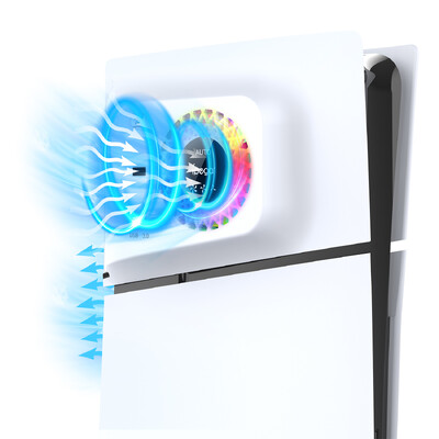 IPEGA PS5 SLIM temperatuuriga juhitav jahutusventilaator koos jahutiga + USB, jaotur RGB tuledega PG-P5S019