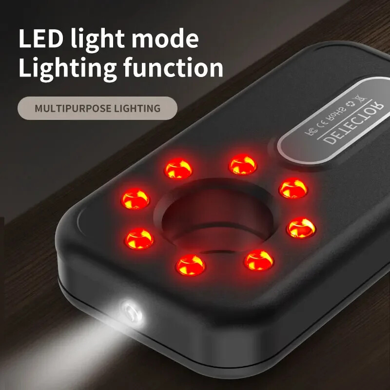 Mini prijenosni detektor skrivene kamere Anti Candid Cam objektiv RF LED skener infracrvenog signala Špijunski kamkorder Bežični pronalazač alarma za greške