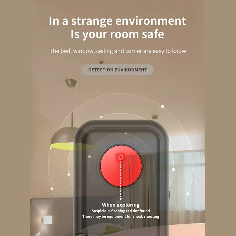 Mini prijenosni detektor skrivene kamere Anti Candid Cam objektiv RF LED skener infracrvenog signala Špijunski kamkorder Bežični pronalazač alarma za greške