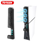 Ventilator de răcire pentru PS5 Slim Digital/Disc Edition Cooler cu 3 viteze ale ventilatorului Răcire eficientă pentru PS5 Slim Accesorii cu port USB