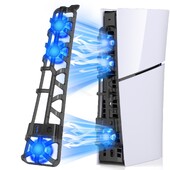 PS5 Slim Ventilatori za hlađenje Ventilator za Playstation 5 Slim Disc Edition/Digital s RGB osvjetljenjem i USB 3.0 priključkom za novi PS5