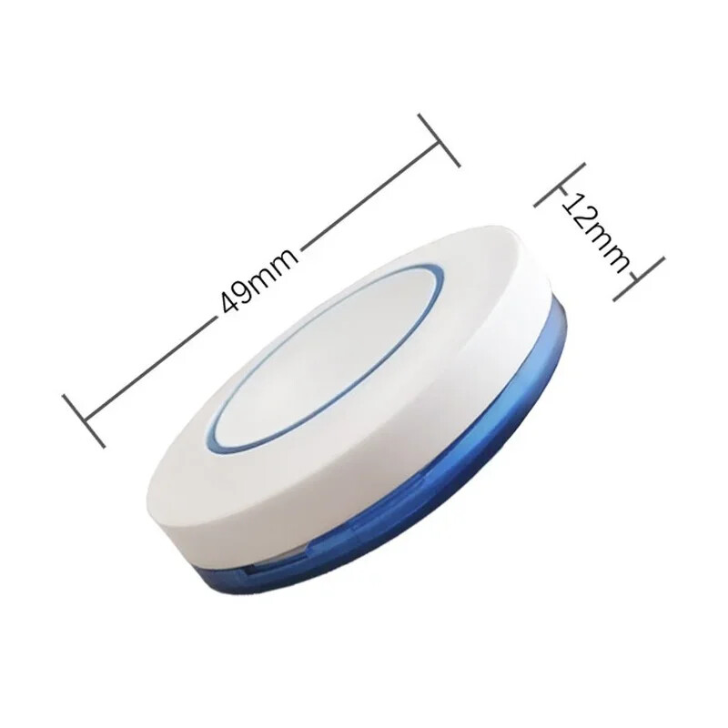 3V 433Mhz bezvadu tālvadības pults, 1 poga, apaļa tālvadības pults slēdzis Jūtieties brīvi ielīmēt EV1527 mikroshēmas mācību veids