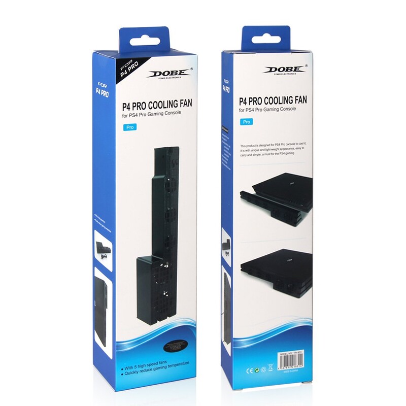 PS4 Pro dzesētājs, Play Station 4 Pro dzesēšanas ventilators USB ārējais 5 ventilatoru Super Turbo temperatūras dzesēšanas ventilators PS4 Pro konsolei