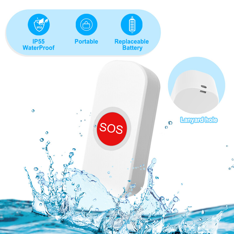 Bežični gumb za paniku SOS gumb za hitne slučajeve za starije osobe Alarm za brigu o starim osobama Komplet kućnog sigurnosnog alarma