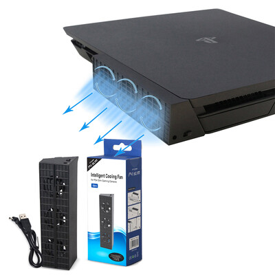 Hladnjak za PS4 konzolu, ventilator za hlađenje za PS4 USB vanjski 3 ventilatora Super Turbo kontrola temperature za konzolu Playstation 4