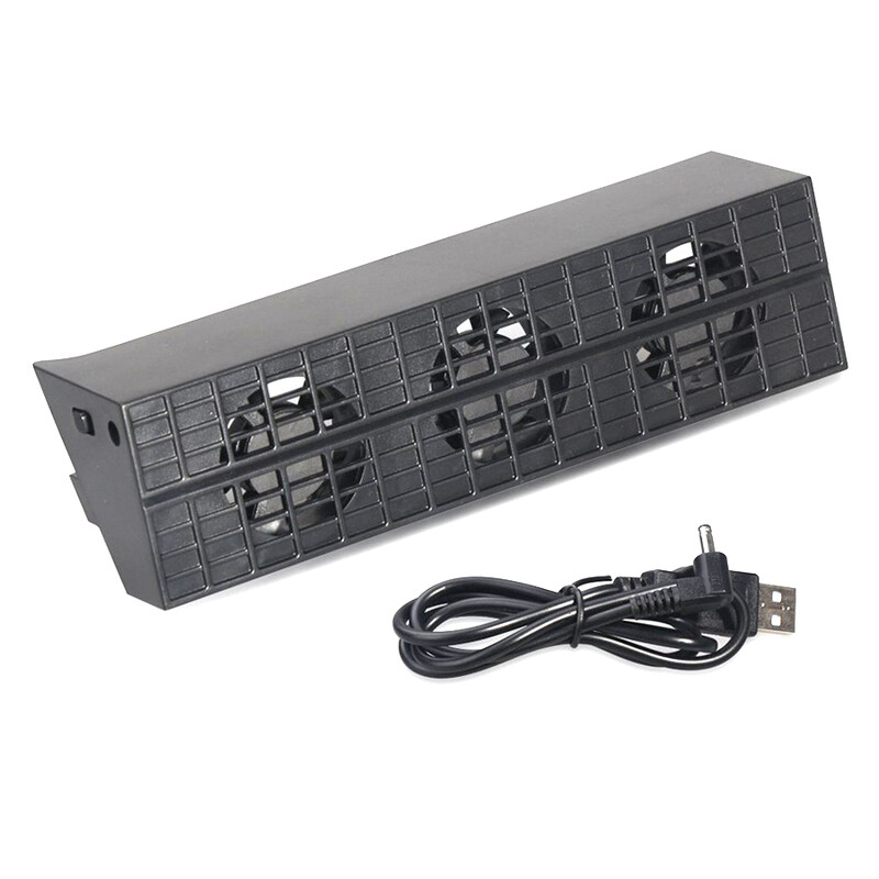 Hladnjak za PS4 konzolu, ventilator za hlađenje za PS4 USB vanjski 3 ventilatora Super Turbo kontrola temperature za konzolu Playstation 4