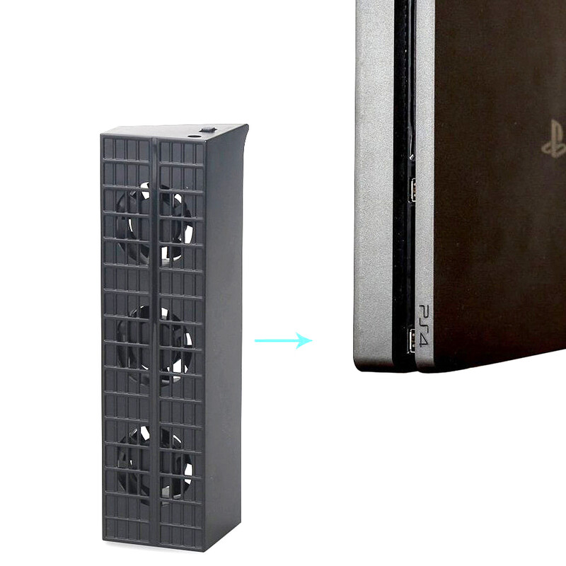 Hladnjak za PS4 konzolu, ventilator za hlađenje za PS4 USB vanjski 3 ventilatora Super Turbo kontrola temperature za konzolu Playstation 4