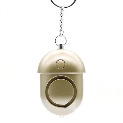 Isiklik alarmi ründealarm, 130 Db isikliku turvahäire võtmehoidja LED hädaolukorra ellujäämise vägistamisvastase sireeniga, roosa kuld