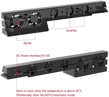 Ανεμιστήρας ψύξης για Sony PS4 Pro Slim Κονσόλα παιχνιδιών Play Station Playstation PS 4 Ψύκτη DC 5V USB Ψυγείο Φορητό