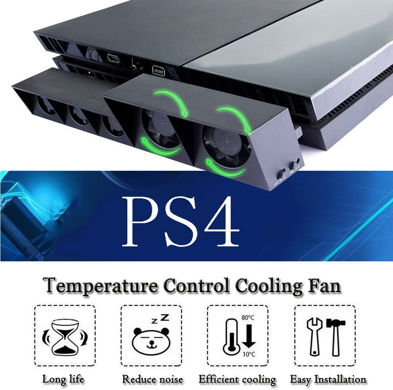 Ventilator de răcire turbo PS4 Cooler extern USB cu radiator controlat automat pentru temperatură pentru accesorii pentru consola de jocuri Playstation 4