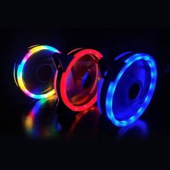 Νέα θήκη υπολογιστή 120mm Ανεμιστήρας RGB 3PIN Πολύχρωμη λάμπα Ψυγείο ψυγείου Σίγαση υπολογιστή 12V DC ARGB Ventilador Chassis Fans Ψύκτη CPU